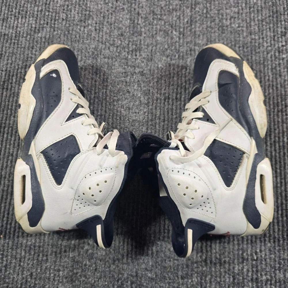 Jordan Air Jordan 6 Retro Olympic Shoes Mens Size 8.5 White Navy 384664-130